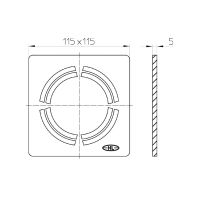 Vorschau: HL Primus Design Edelstahl Einlaufrost 115x115mm