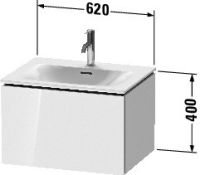 Vorschau: Duravit L-Cube Waschtischunterschrank wandhängend 62x48cm mit 1 Schublade für Viu 234463, technische Zeichnung