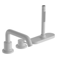 hansgrohe Tecturis S 3-Loch Einhebel-Wannenrandmischer mit sBox, weiß matt 73447700