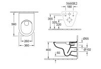 Vorschau: Villeroy&Boch O.Novo Wand-Tiefspül-WC, Spülrandlos mit DirectFlush 5660R201_1