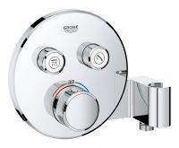 Grohe Grohtherm SmartControl Thermostat mit 2 Absperrventilen und integriertem Brausehalter, chrom