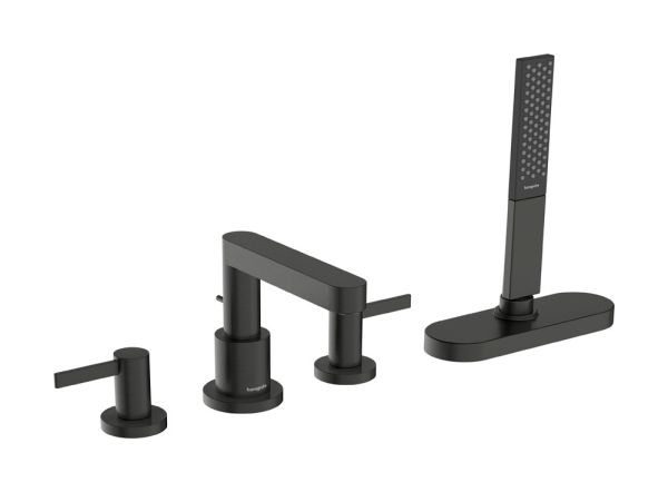 hansgrohe Finoris Wannenrandarmatur, brushed black chrome 76444340