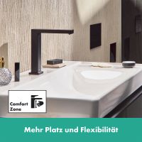 Vorschau: Hansgrohe Tecturis E 2-Loch Waschtischarmatur 150 CoolStart mit Ablaufgarnitur, schwarz matt