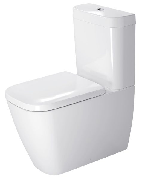 Duravit Happy D.2 Stand-WC für Kombination Tiefspüler Abg. variabel, Spülrand, weiß 2134090000