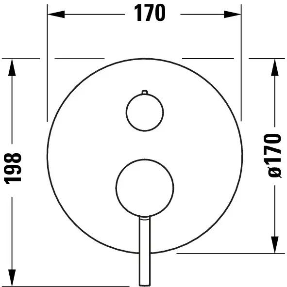 Duravit Circle Einhebel-Wannenmischer Unterputz, chrom