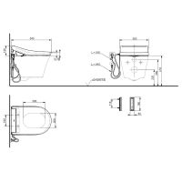 Vorschau: TOTO RG Lite WASHLET® Dusch-WC Aufsatz, mit seitlichen Anschlüssen, weiß