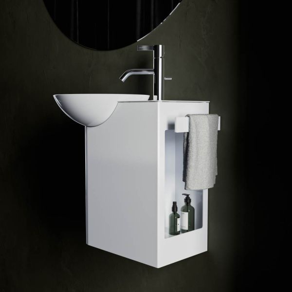 Laufen INSERT Waschplatz, rechteckig, Schalenbecken links