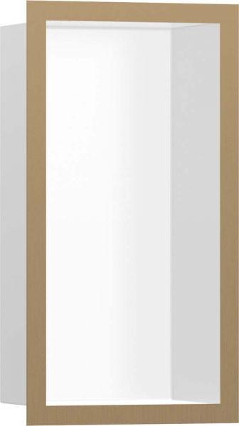 Hansgrohe XtraStoris Individual Wandnische mit Designrahmen 300/150/100, weiß matt/brushed bronze