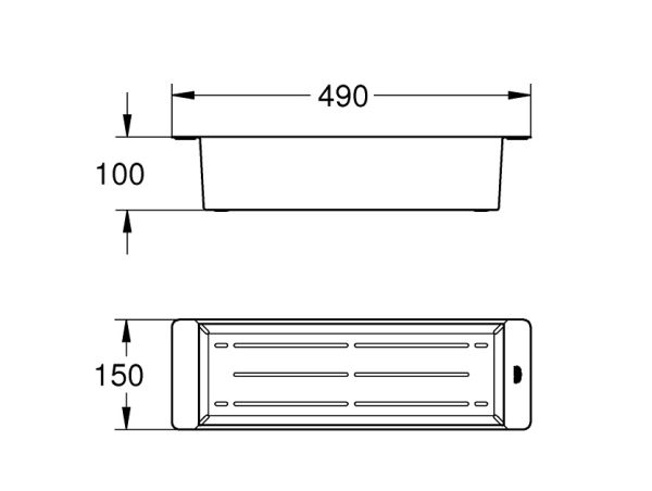 Grohe Multifunktionales Sieb aus Edelstahl 49x15cm