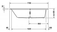 Vorschau: Duravit D-Code Rechteck-Badewanne 170x75cm, weiß