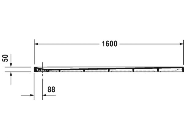 Duravit Stonetto Duschwanne Rechteck, DuraSolid® Q, 160x100x5cm