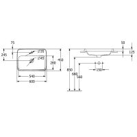 Vorschau: Villeroy&Boch Architectura Einbauwaschtisch, rechteckig, 60x45cm, weiß,5A676001