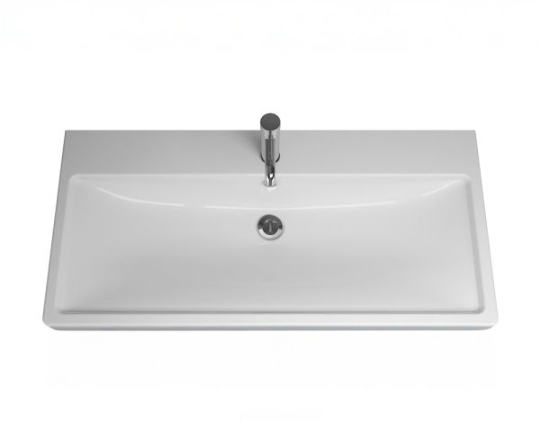 Burgbad Eqio Keramik-Waschtisch 103cm mit Unterschrank & LED-Beleuchtung