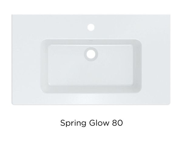 RIHO Spring Glow Waschtisch mit Waschtischunterschrank 80x46cm und Spiegelschrank, 2 Schubladen