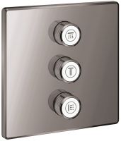 Grohe Grohtherm SmartControl 3-fach Unterputzventil, Fertigmontageset eckig, hard graphite 29127A00