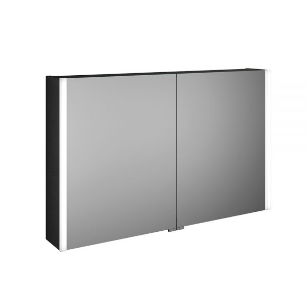 Burgbad Cube Spiegelschrank mit vertikaler LED-Beleuchtung, Waschtischbeleuchtung, 2tlg, 100,8x64cm