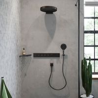 Vorschau: Hansgrohe RainSelect/Rainfinity Duschsystem Unterputz, schwarz matt