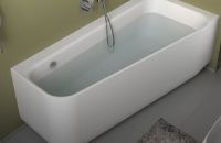 Repabad Seed F 160x75 Eck-Badewanne links, Raumecke rechts, mit Schürze
