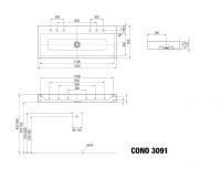 Vorschau: Kaldewei Cono Waschtisch 120x50cm, Mod. 3091