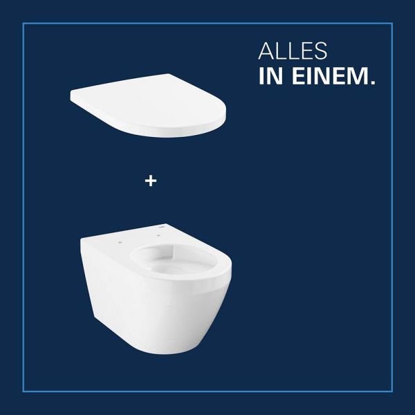 Grohe Euro Keramik Wand-WC Set mit WC-Sitz, weiß