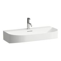 Laufen Sonar Aufsatzwaschtisch 80x42cm, geschliffen, H8163440001041, weiß