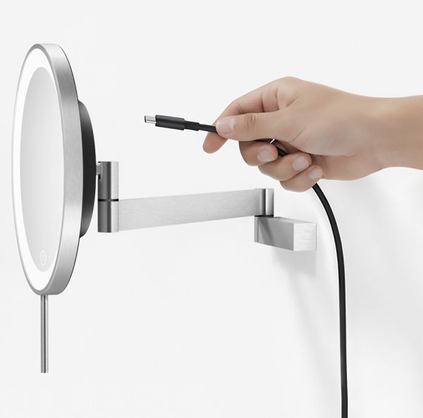 ZACK LINEA LED-Kosmetikspiegel Ø20cm, 5-fache Vergrößerung