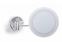 lineabeta MEVEDO LED-Wand-Kosmetikspiegel beleuchtet, Vergrößerung 3-fach, chrom