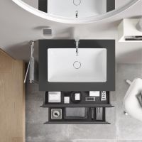 Vorschau: Duravit DuraSquare L-Cube Set Aufsatzwaschtisch mit Unterschrank 82cm