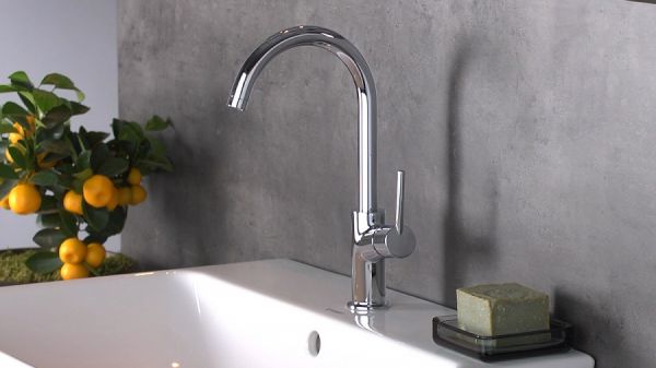 Hansgrohe Talis Waschtischmischer 210, Push-Open Ablaufgarnitur, Schwenkauslauf, chrom