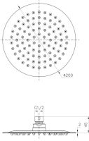 Vorschau: Avenarius Shower Regenbrause extra flach Ø 20cm, chrom