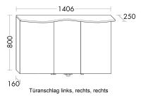 Vorschau: Burgbad Sinea 3.0 LED-Spiegelschrank 140x80cm passend zu Doppelwaschtisch
