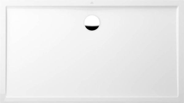 Villeroy&Boch Futurion Flat Quaryl®-Duschwanne, Eckmontage, flächenbündiger Einbau, 160x90cm UDQ1690FFL2V-01