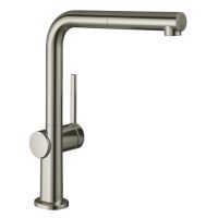 hansgrohe Talis M54 Spültischmischer 270 Eco 1jet, mit Ausziehauslauf, edelstahl finish 72845800