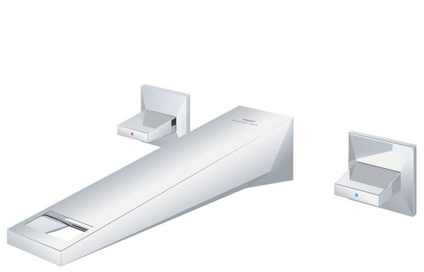 Grohe Allure Brilliant 3-Loch-Waschtisch-Wandbatterie L-Size, Ausladung 21cm