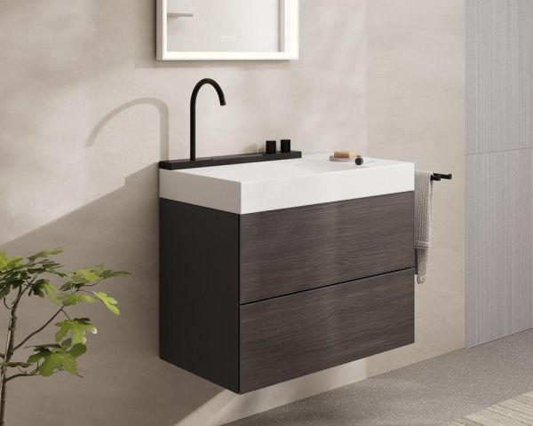 hansgrohe Avalegra AquaUnit Waschbecken 78x48cm mit Ablage, Armatur in schwarz matt 22473670