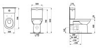 Vorschau: Laufen Pro Stand-WC für Spülkasten, Tiefspüler, Abgang waagerecht/senkrecht 82495.5