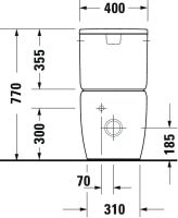 Vorschau: Duravit Qatego Stand-WC Kombination für aufgesetzten Spülkasten, 6 l, Tiefspüler, spülrandlos, weiß