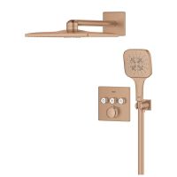 Vorschau: Grohe Grohtherm SmartControl Duschsystem UP warm sunset gebürstet 34864DL0 