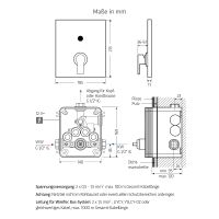 Vorschau: WimTec PROOF S4 HyPlus manuelle Duscharmatur 12V Netzbetrieb, edelstahl
