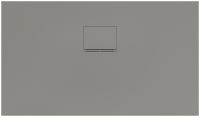 Villeroy&Boch Squaro Infinity Quaryl®-Duschwanne, lange Seite geschnitten an der Wand, 120x70cm, grey, UDQ1270SQI2BV-3S