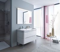 Vorschau: Duravit Happy D.2 Waschtisch rechteckig 120x50,5cm, mit Überlauf, 2 Hahnlöcher, WonderGliss, weiß 23181200241