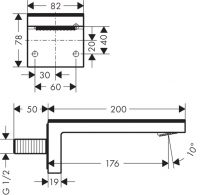 Vorschau: Axor MyEdition Wanneneinlauf 176mm