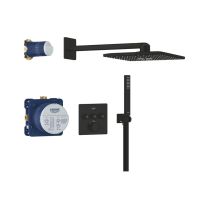 Vorschau: Grohe Precision SmartControl Unterputz-Duschsystem, Thermostat, schwarz matt 348752430