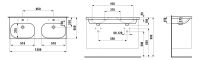 Vorschau: Laufen Lua Doppel-Waschtisch, 120x46cm, weiß, H8140810001041_1