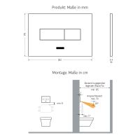Vorschau: WimTec PROOF T6 HyPlus PRO Zweimengen WC-Betätigung UP320 6V Batteriebetrieb, schwarz matt