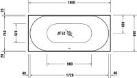 Vorschau: Duravit D-Neo Einbau-Badewanne rechteckig, Ablauf Mitte 180x80cm, weiß