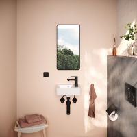 hansgrohe Xarita Lite Q Spiegel rechteckig, horizontale LED-Beleuchtung, Wandschalter