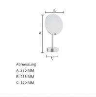 Vorschau: Smedbo Outline Kosmetikspiegel rund mit Sensor LED-Beleuchtung Dual Light, Standmodell, chrom