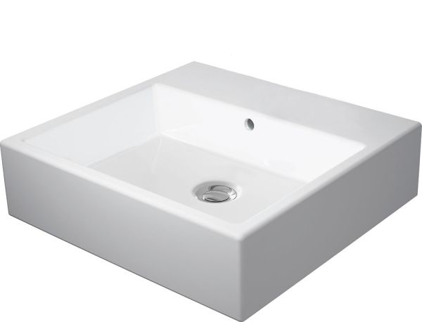 Duravit Vero Air Waschtisch rechteckig 50x47cm, mit Überlauf, ohne Hahnloch, WonderGliss, weiß