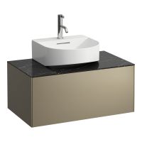 Vorschau: Laufen Sonar Schubladenelement 77,5cm für Aufsatz-Handwaschbecken, 1 Auszug mit Push&Pull Funktion titan nero marquina H405441034142